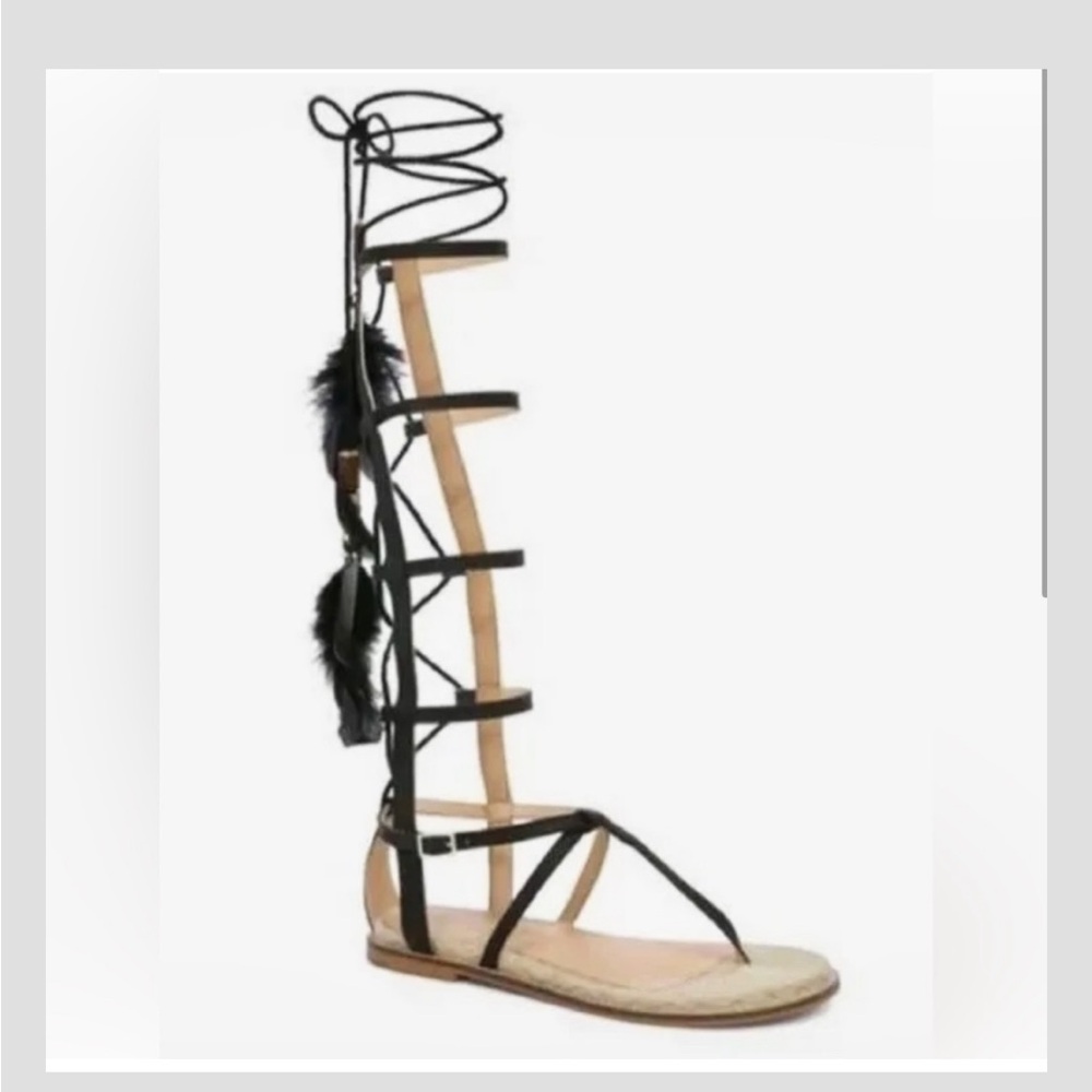 Aldo Black Gladiator Sandals with Intricate Straps